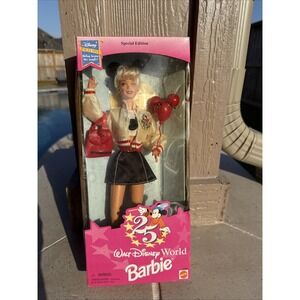Vintage Walt Disney World 25th Anniversary Barbie Sealed